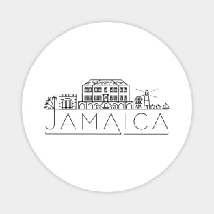 Jamaica Minimal Skyline Magnet